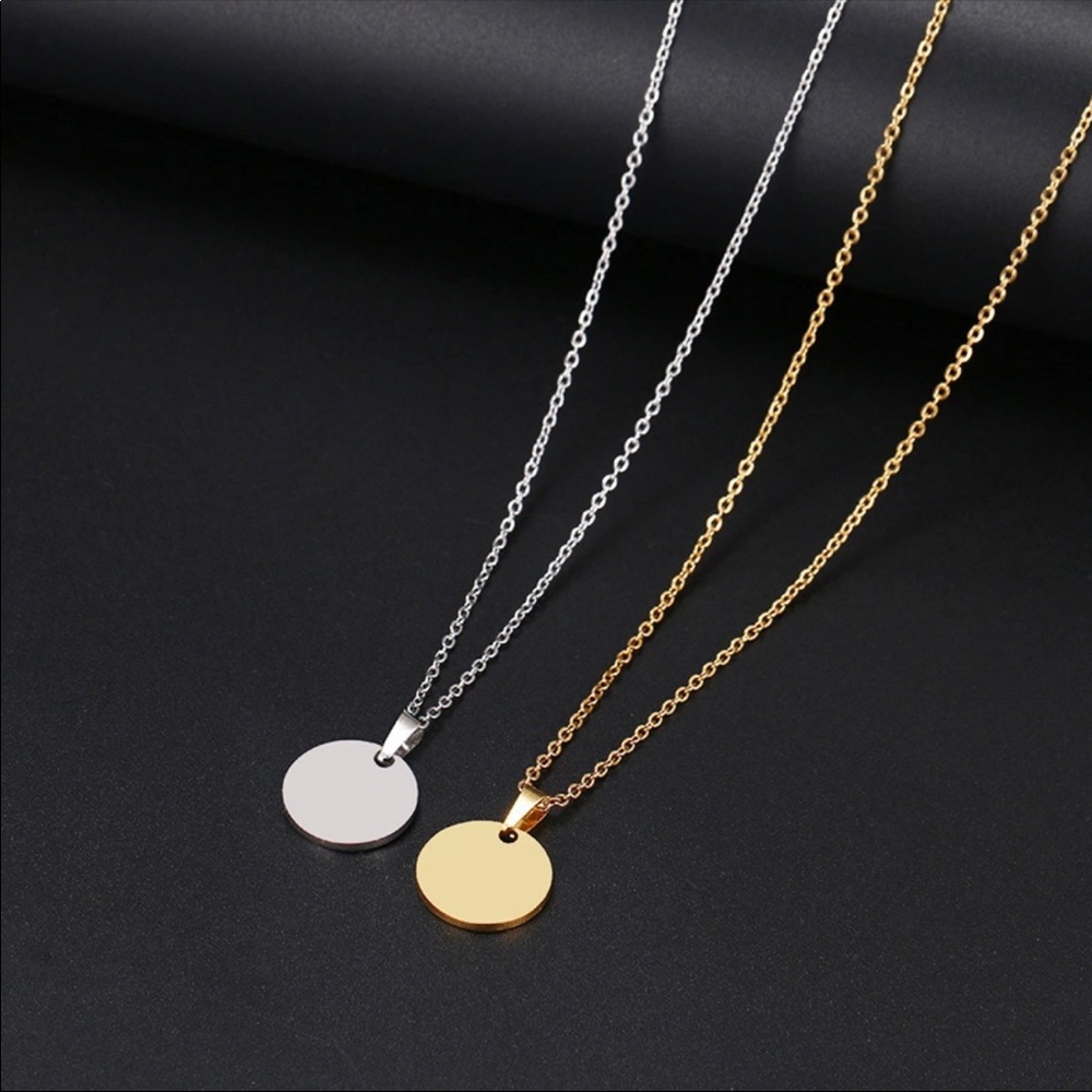 SINGLE COIN ♡ Stainless Steel Necklace - Picture 6 of 7